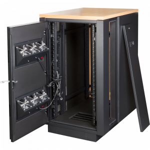 LANMASTER SOUNDPROOF soundproofed cabinet, 750x1030 mm, wood finish, larch color